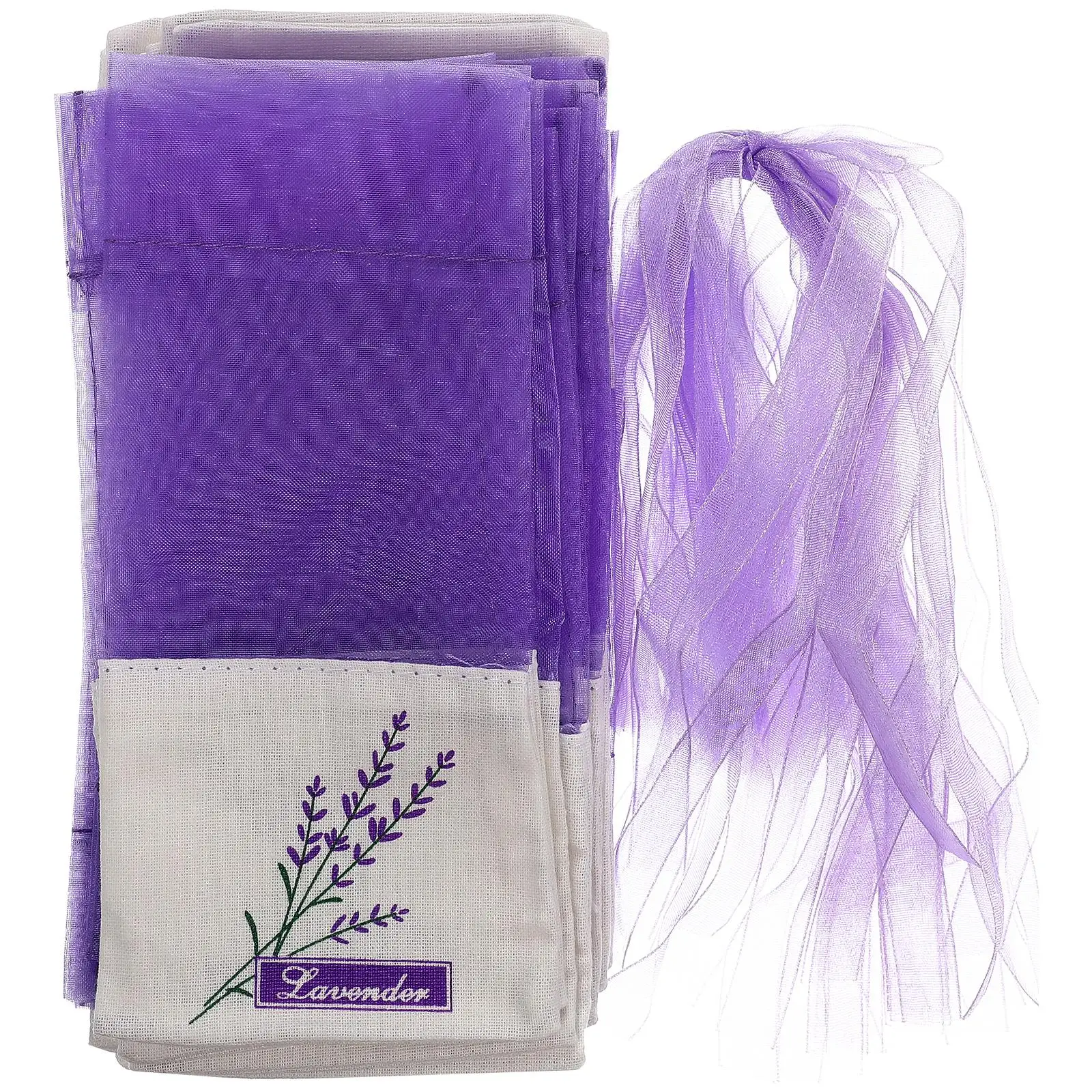 30 Pcs Poo Bags Sachets Empty Fragrance Lavender Scented Drawstring Violet Baby