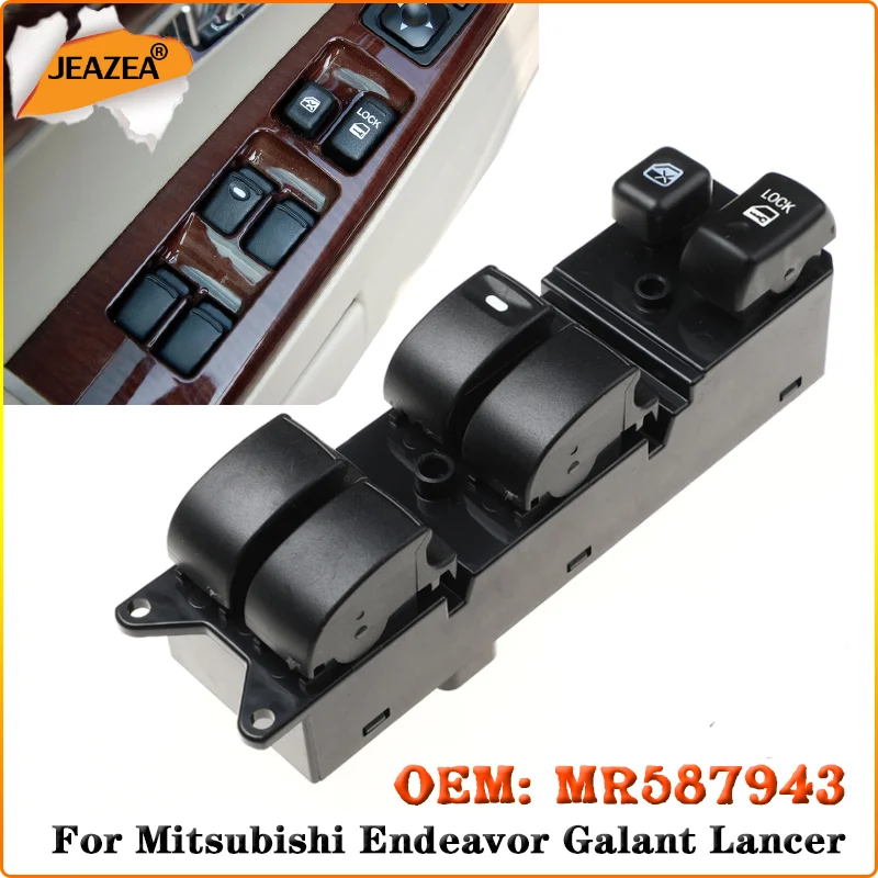 JEAZEA Master Power Window Switch For Mitsubishi Endeavor Galant ES Ralliart Lancer Montero 2007