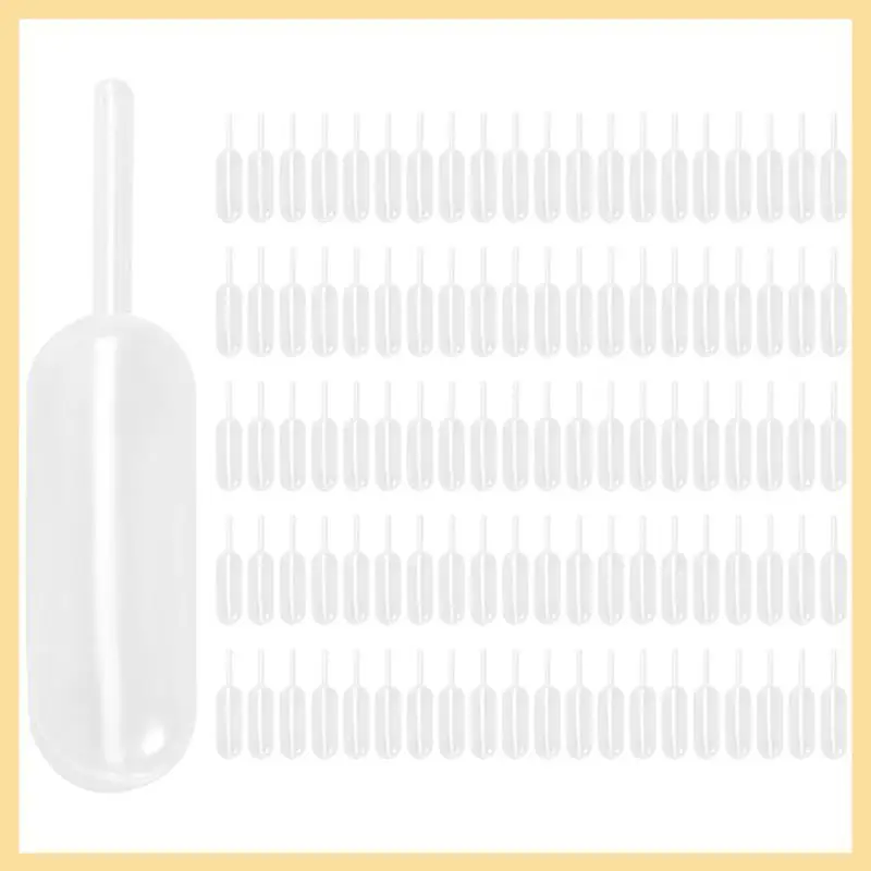 AB08-100Pcs 4Ml Plastic Disposable Squeeze Transfer Oils Pipettes Dropper Cream Perfusion Diy Cupcake Pipettes