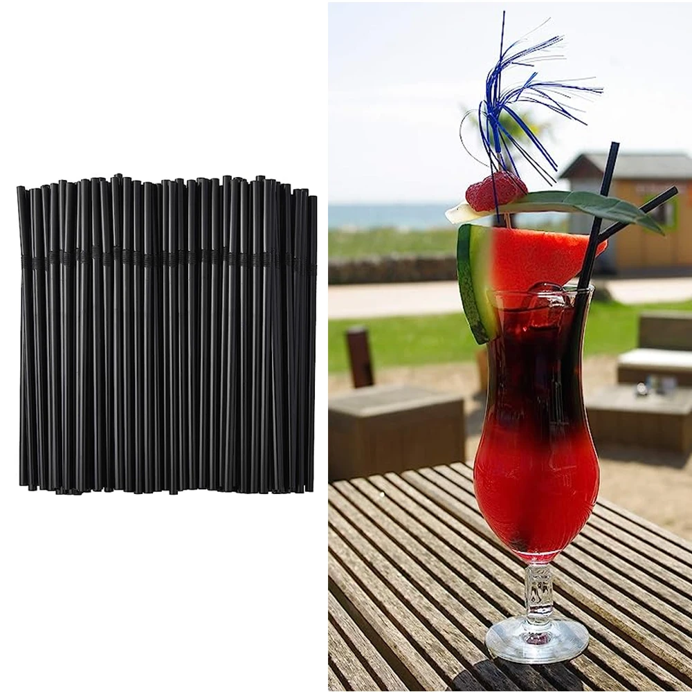 Plastic Straws Drinking Straws 100/500/15000Pcs Multicolor Cocktail Kitchen Wedding Bar Party