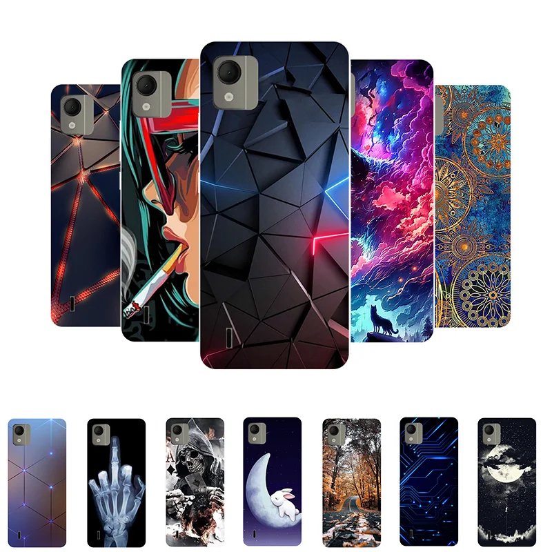 Per Nokia C110 Custodia Cover Posteriore In Silicone Custodia Per Telefono Per Nokia C110 C 110 Custodia Morbida Nokiac110 Funda Cartoon