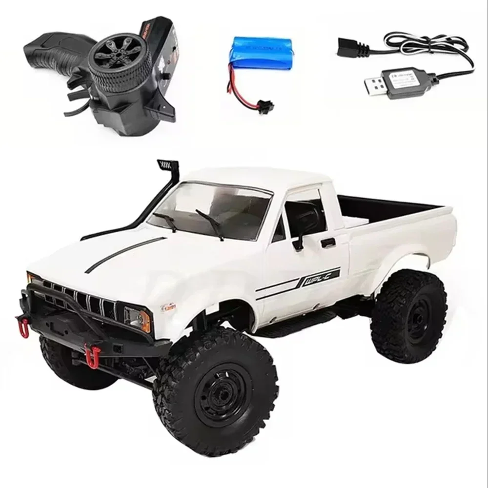 WPL C24-1 C14 Full Scale RC Car 1:16 2.4G 4WD Rock Crawler Electric Buggy Climbing Truck LED Light On-road 1/16 For Kids Toys 6