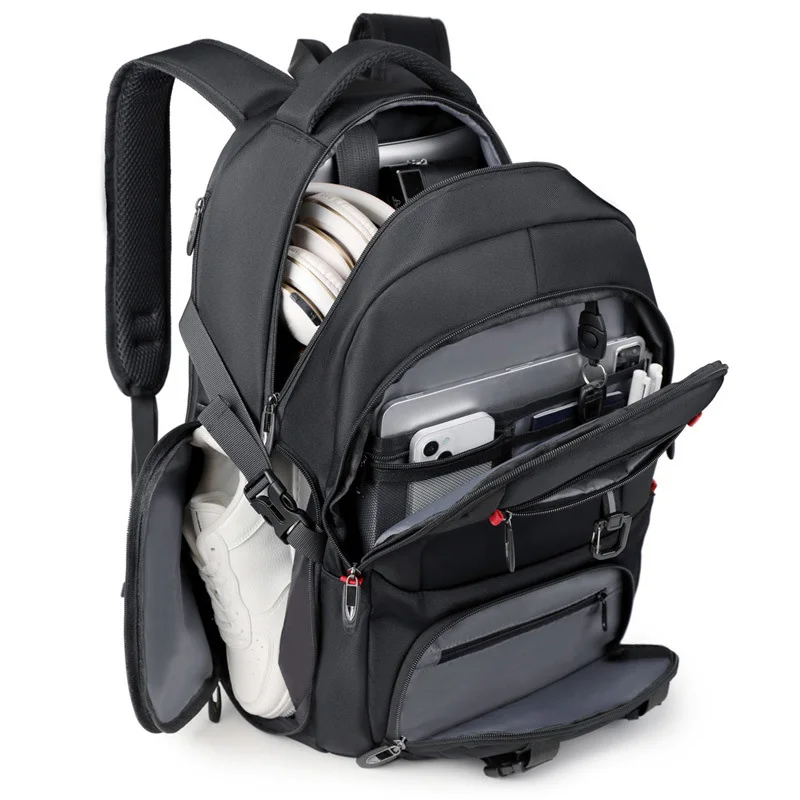 Waterproof Oxford Backpack for Men with USB Charging Port