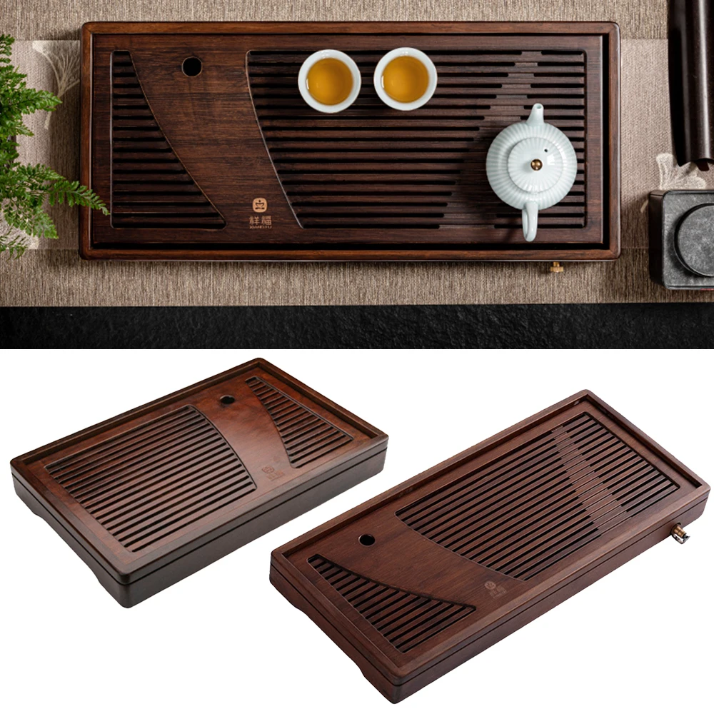 Solid Wood Tea Board Bamboo Tea Tray With Water Torage Drainage Tank Puer Table Saucer Drawer Tray For Ceremony Teaware Tool wooden serving tray,tea tray,tea set