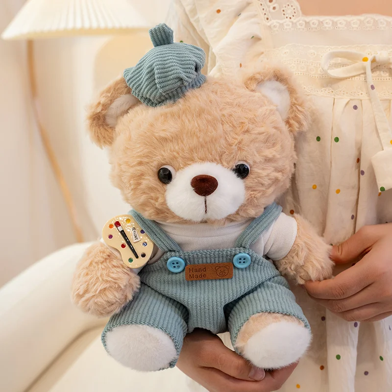 Wholesale Adorable Super Soft Sleeping Bear Doll Pillow Plush Toy Creative Display Stuffed Animal For Girls Birthday Gift