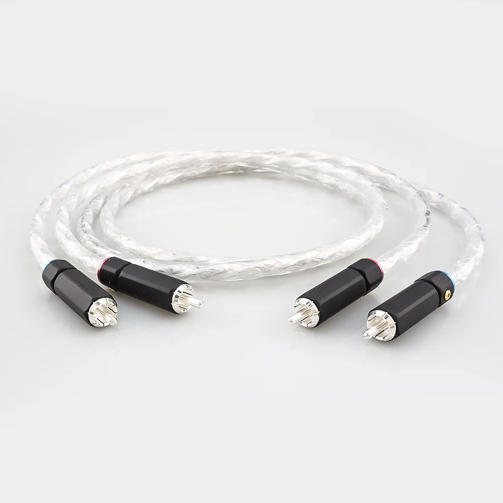 Hifi audio RCA plug Audio Cable Liton silver plated dual