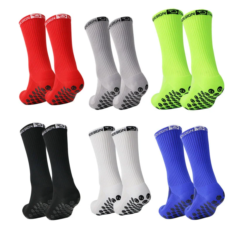 

TD Anti-Slip Grip Socks Powerful Grip Football Socks Breathable Mens Sports Socks One Size Fits All