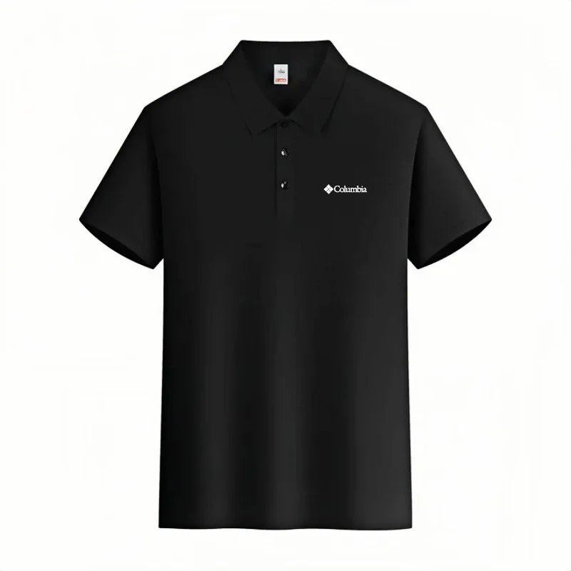 Men's short sleeved polo shirt high-end brand embroidered top 2026 summer new solid color comfortable and casual lapel T-shirt S9afdecf3f8e64afcb62d5842b2bab282k