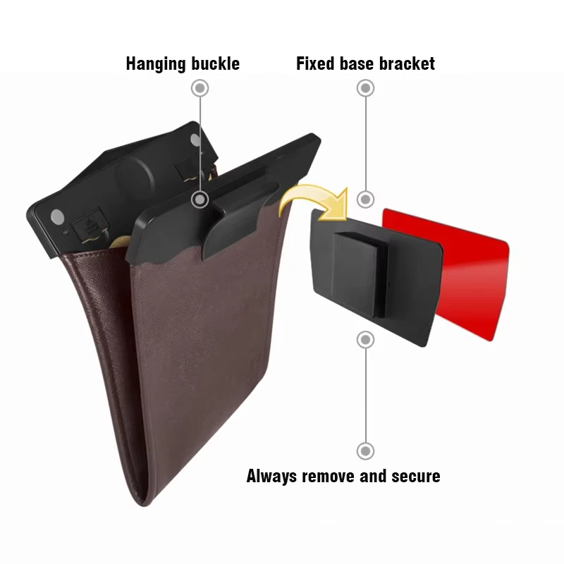 Car With LED Light hanging storage bag hidden folding Waterproof Magnetic Adsorption Organizer Moto Car Interior Accessories