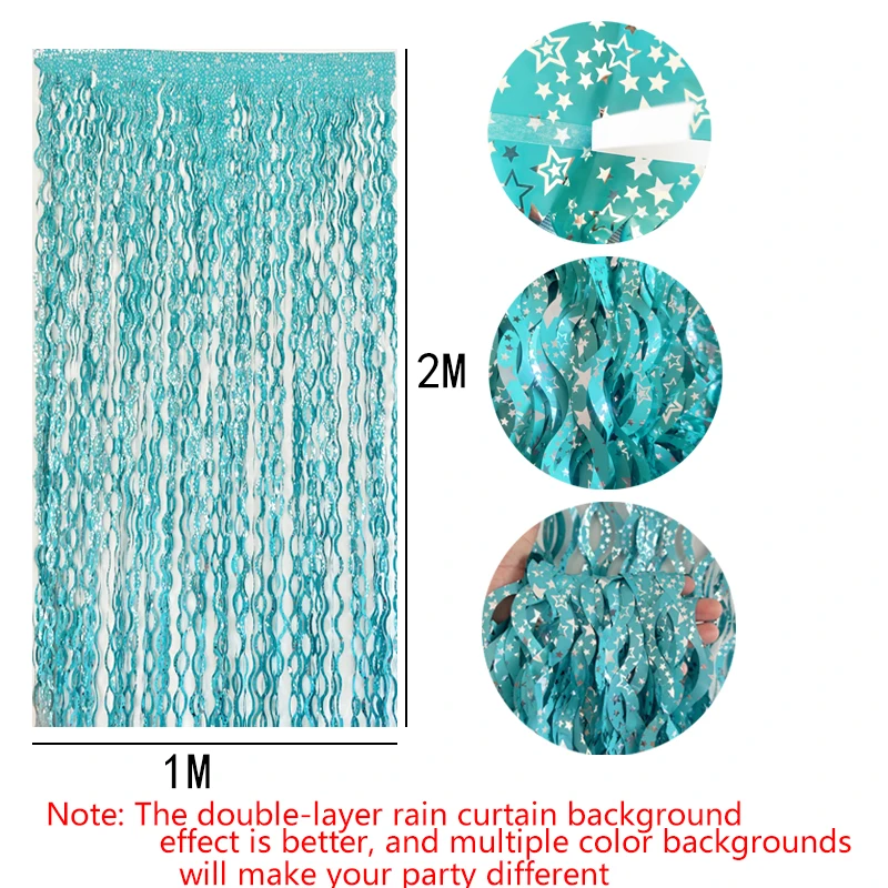 Party Backdrop Curtain Tinsel Foil Fringe Backdrop for Birthday etc.