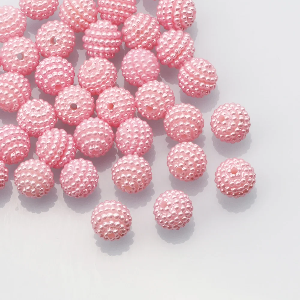 Description Picture 6 of item50pcs/lot 10mm Mixed Color Bayberry Acrylic Beads Round Loose Beads For Craft Making DIY Garment Clothing Needlework Supplies