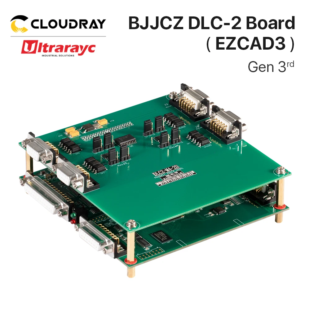 Ultrarayc JCZ DLC2-M4-2D 제어 보드, 4 축 표준 보드, 2.5D 깊은 길이 조각 기능, 마크 기계용 EZCAD3