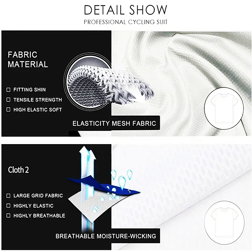 Description Picture 5 of itemROIPHOI 2023 Cycling Jersey Man Mountain Bike Clothing Quick-Dry Racing MTB Bicycle Clothes Uniform Breathale Cycling Clothing