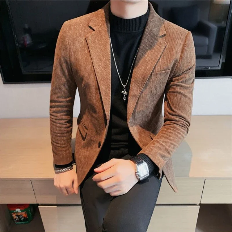 High Quality Casual Man Business Suits and Blazers Korean Style Clothes Dress Jacket for Men Single Models Luxury Designer Coats