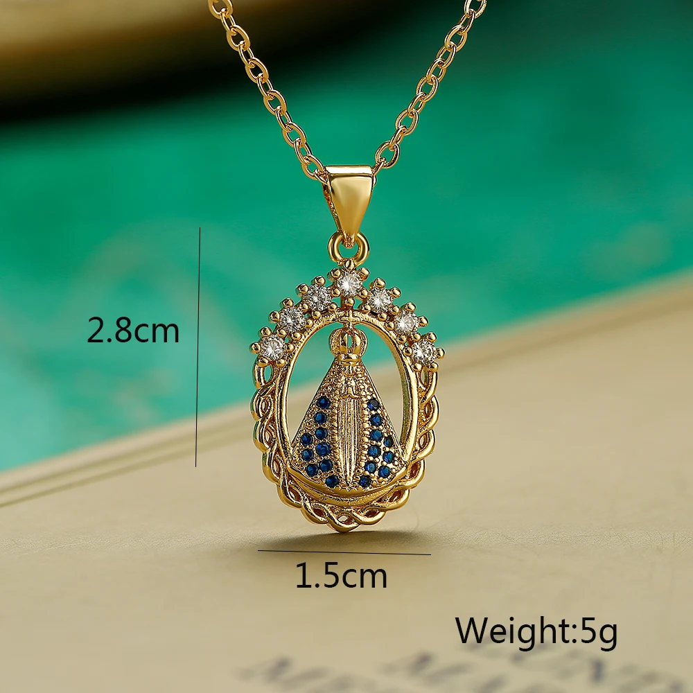 Virgin Mary Pendant Necklace 4