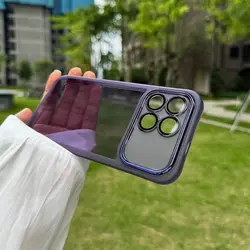 Minimalist Semi - Transparent Frosted Skin - Friendly Shockproof Cover with Built - in Lens Protector for POCO F9 Ultra (Purple)