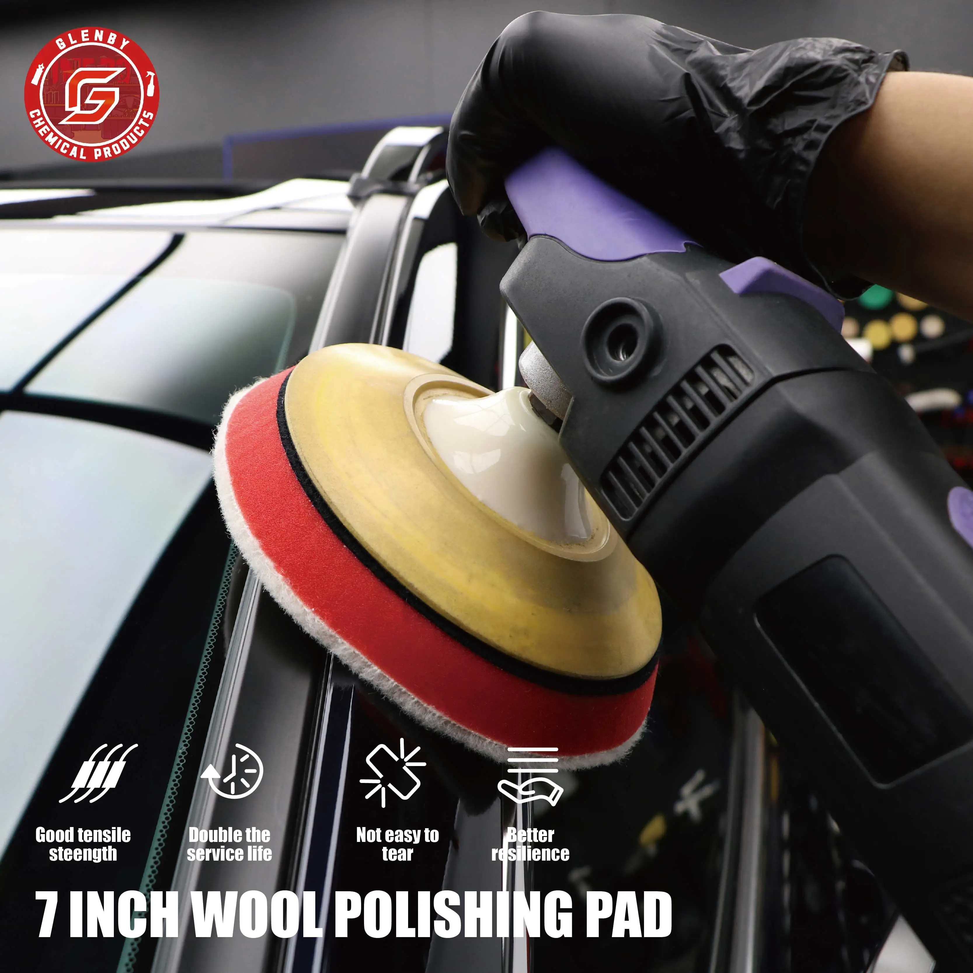 Heavy Cutting 5inch/6inch Wool Polisher Pad for Marine and Epoxies