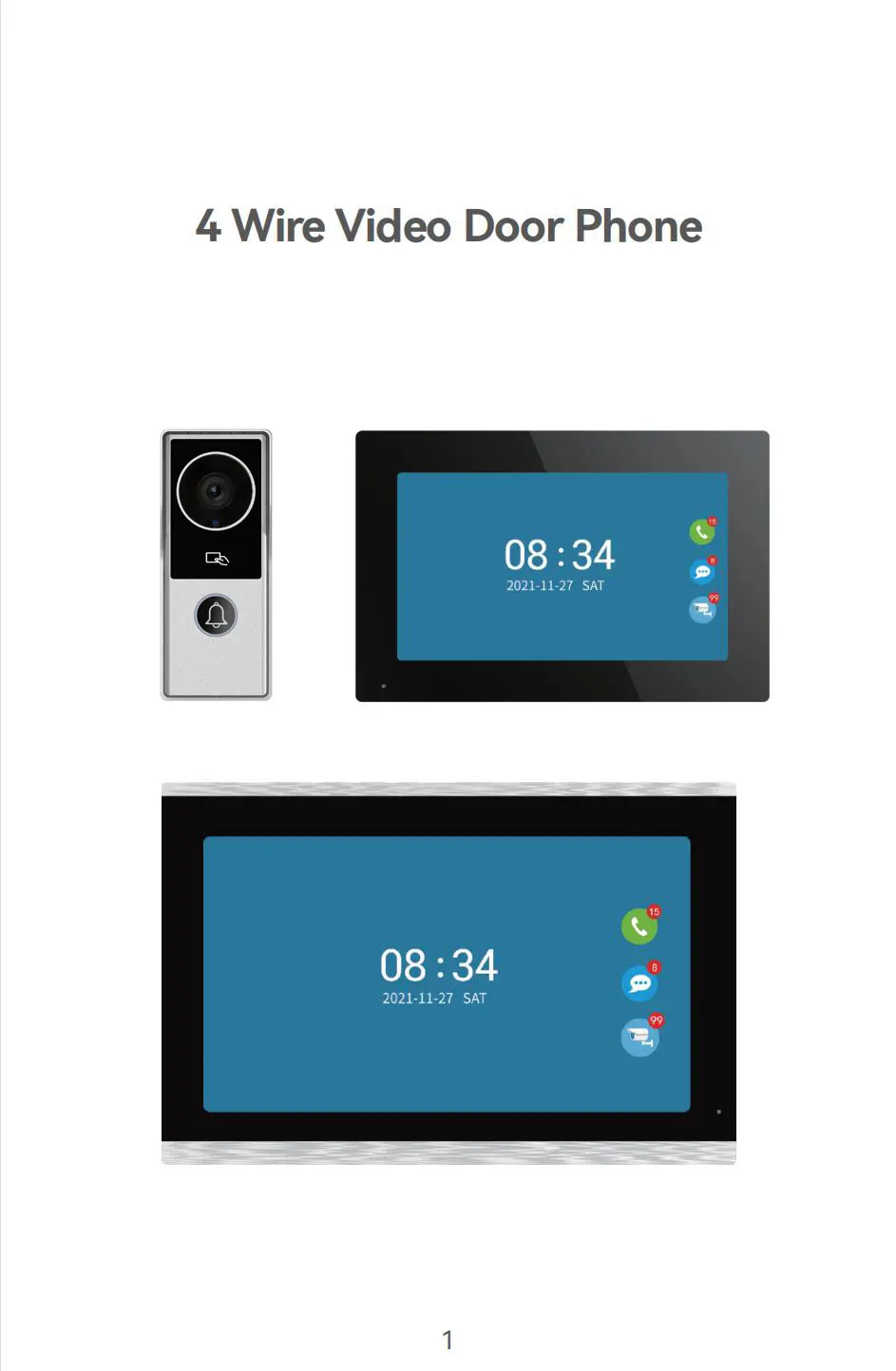KW06 Wifi Video Doorbell System 1080P Visual Doorphone Door Bell Camera Tuya App