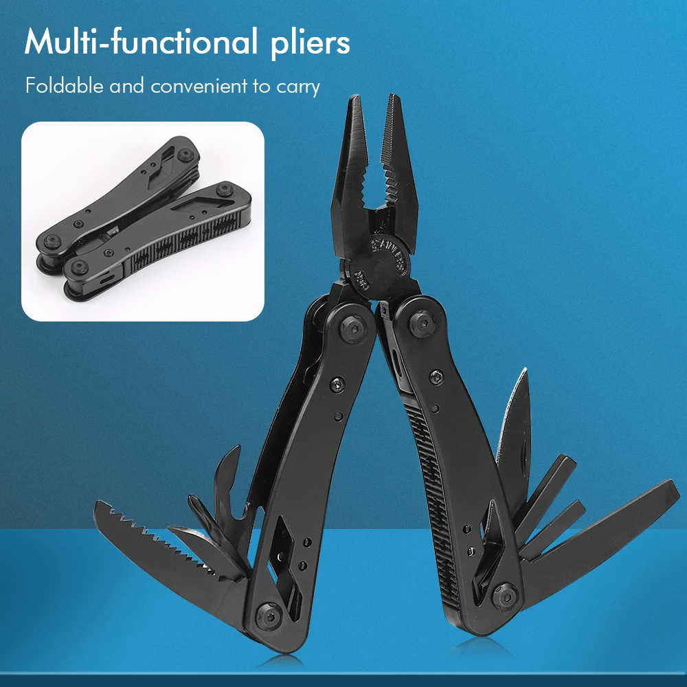 

TURWHO 24 In 1 Multifunctional Repair Tool Pliers Wilderness Survival Equipment Camping Portable Folding Multi Purpose Pliers