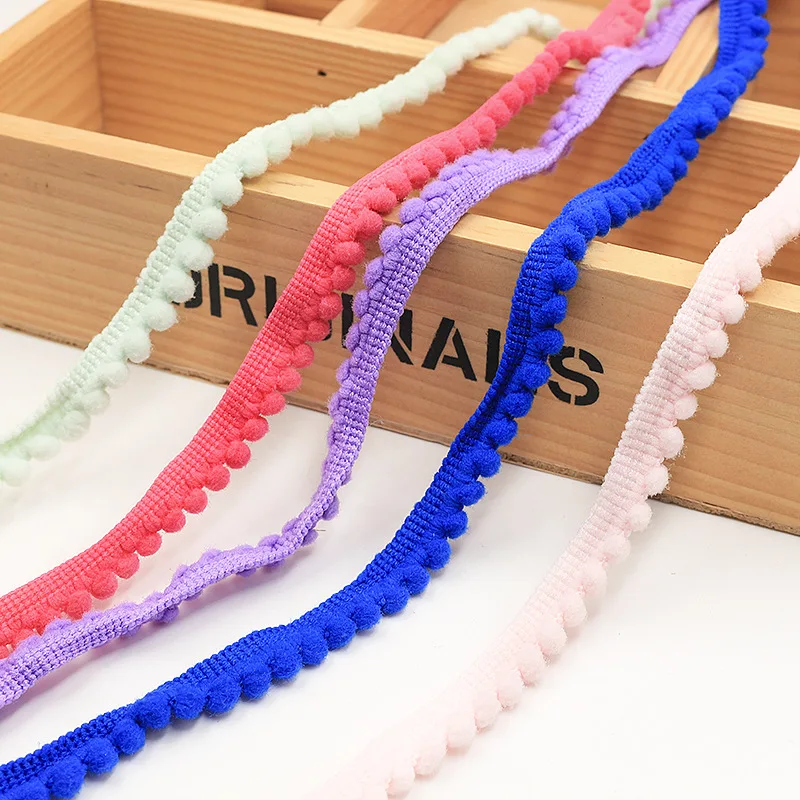 Lace Ribbon Lace Sewing Accessories Lace Sewing Supplies Lace Accessories Lace Garment Accessories Lace Decoration Clothing Craft Accessories Pom Pom Trim 5/10Yards Pom Poms Trim Ball Lace Ribbon 11 mm Pompom Fringe Ribbon Sewing Lace Kintted Fabric Handmade Craft Decoration