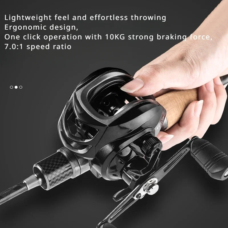 

Anti Explosion Line Water Droplet Wheel 10KG Braking Force 7.0:1 Speed Ratio Distant Wheel Sea Fishing Rod Wheels Fishing Line