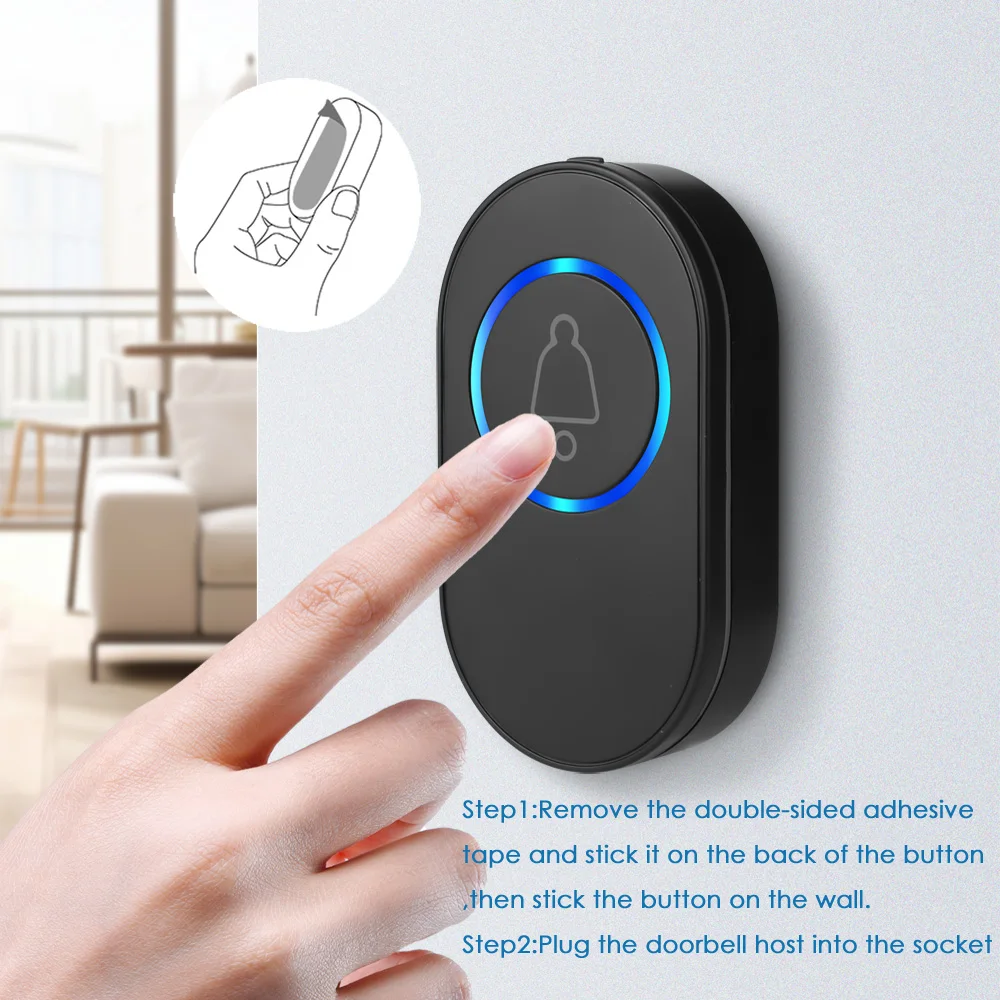 Home Wireless Doorbell 433Mhz Welcome Friend Smart Doorbell