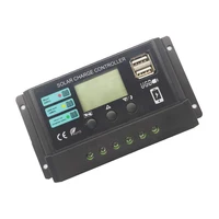 Contrôleur de charge pour panneaux solaires, 10A, 20A, 30A, 12V, 24V, long contrôleur pour Lifepo4, batterie au lithium GEL, plomb-acide, expédition 24h 6
