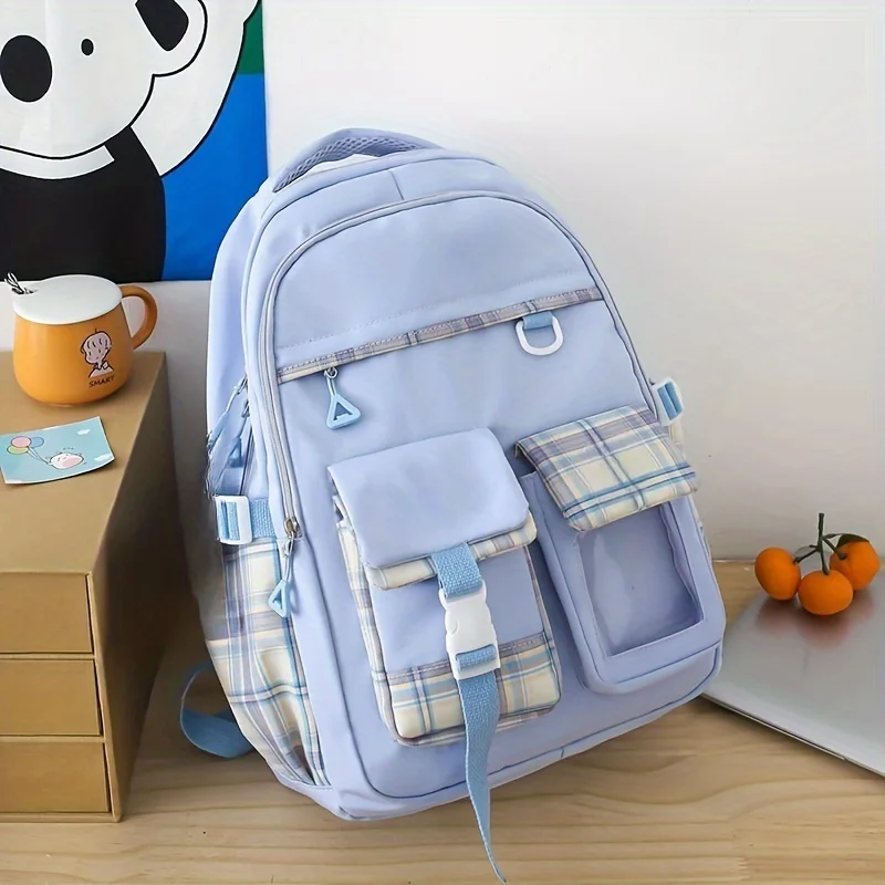 Large Capacity School Bag Waterproof Stress Relief Student Backpack Lightweight Shoulder Backpack Junior And High School Girls 5