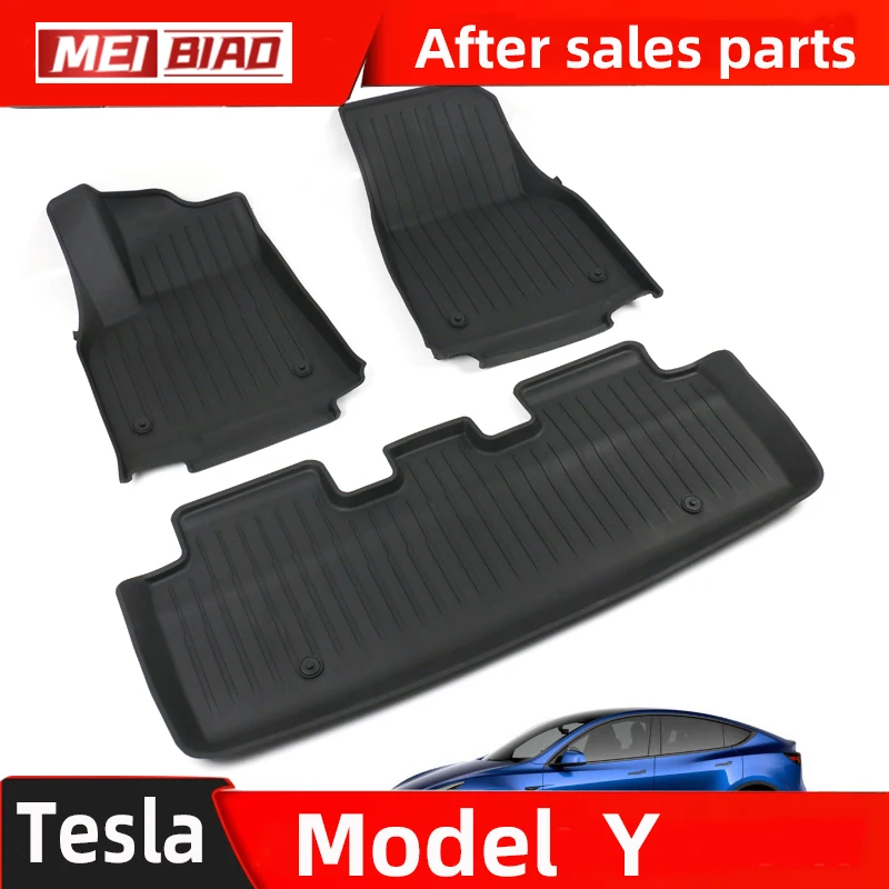 

Fit 2020-2023 Tesla Model Y Floor Mat Premium TPE All-Weather Front & Rear Floor Liners,OEM Waterproof Anti-Slip Mat Custom Fit