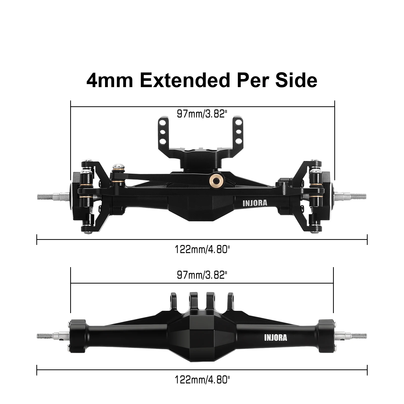 ダウンサーボマウント付きinjora-ダイヤモンドワックス、1:18 rc