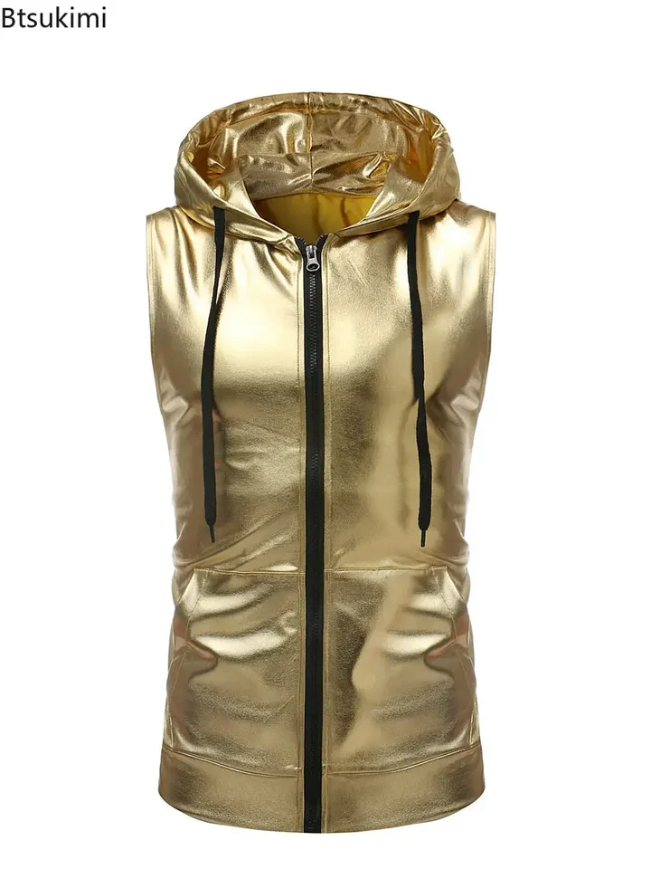 Zipper Tops | Gold Vest | Tank Top | Hoodie - New2022 Top