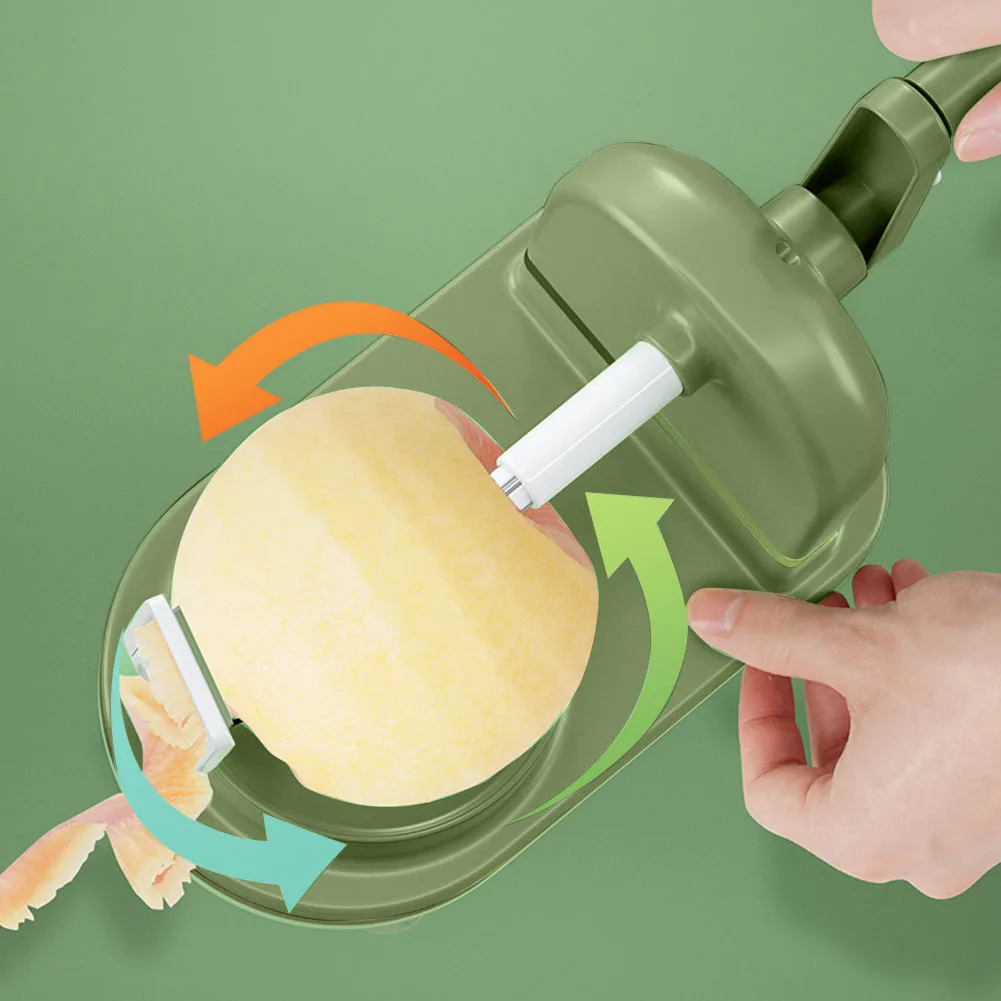 3-in-1 Hand-cranked Rotating Fruit/Vegetable Peeler Stainless Steel Blades Apple Cutter Household Peeling Machine Kitchen Gadget 5