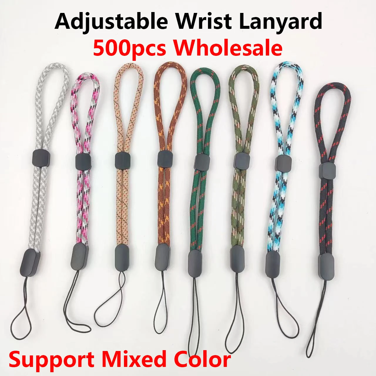 

500pcs Adjustable Mobile Phone Wrist Strap Hand Lanyard For iPhone Samsung Xiaomi USB Gadget Key PSP Anti Lost Rope Cord Keycord