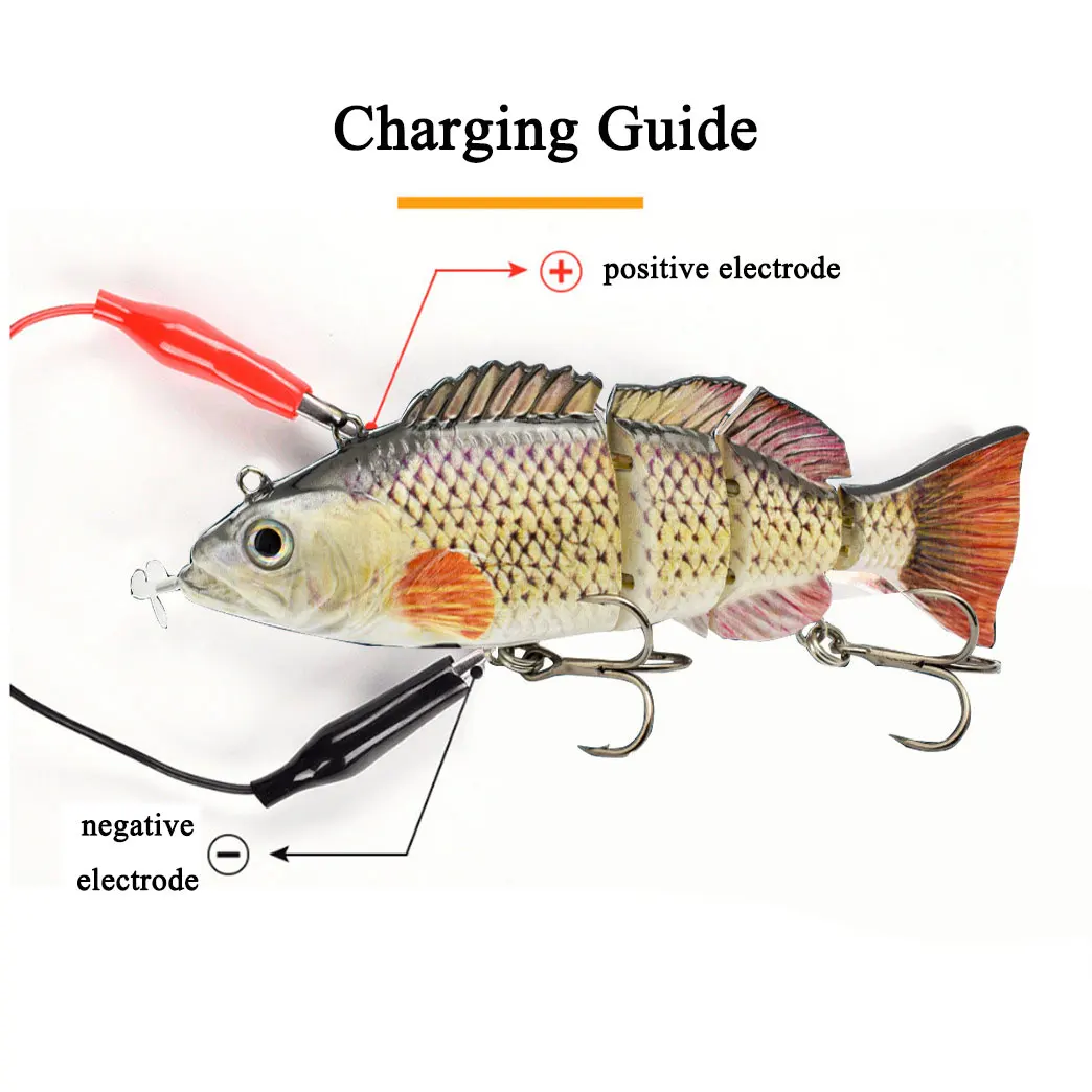  Fishing Lures Electric Lure Swimbait USB Rechargeable