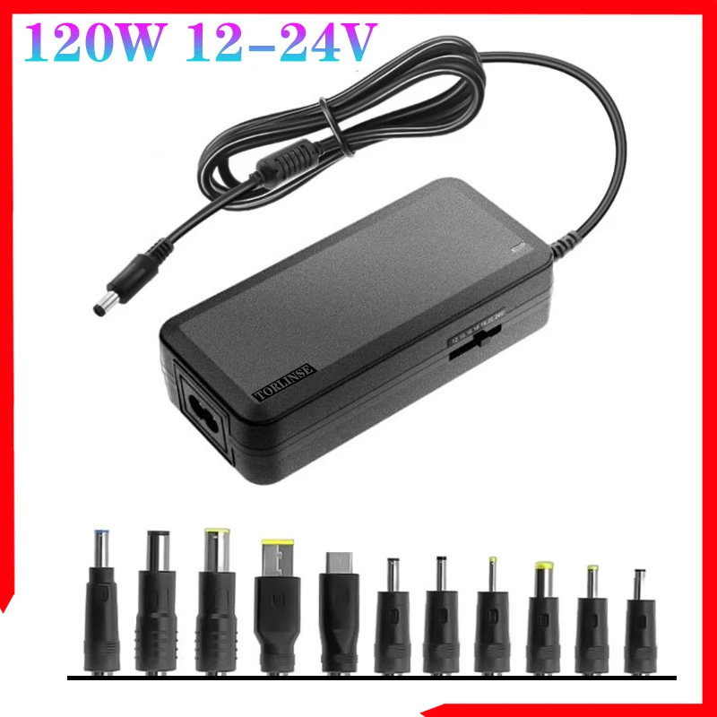 Carregador Universal ac dc Power Adapter Abastecimento para Notebook Usb Ajustável 120w 220v 110v 12v 15v 16v 18v 19v 20v 22v 24v