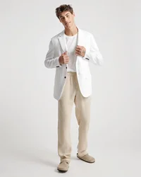 2024 White Summer Linen Elegant Men Suit Jackets Casual Slim Fit Blazers Hombre Groom Tuxedo High Quality Custom Costume Homme
