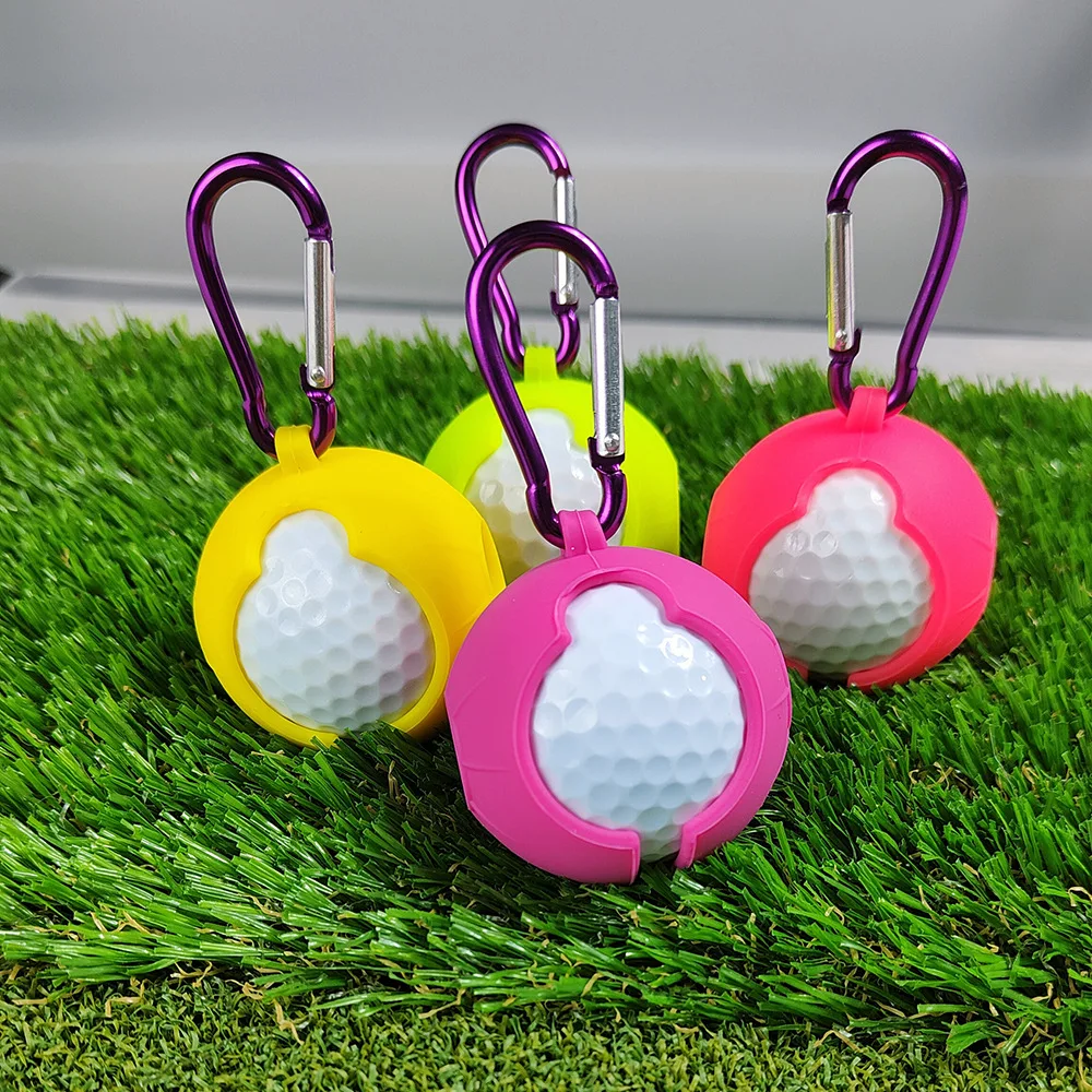 1Pcs Golf Ball Silicone Sleeve Protective Cover Bag Holder Golf