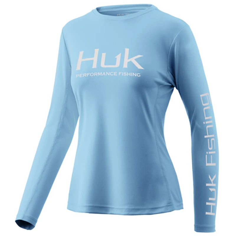 HUK Fishing Shirt Long Sleeve Uv Protection Women T-shirts