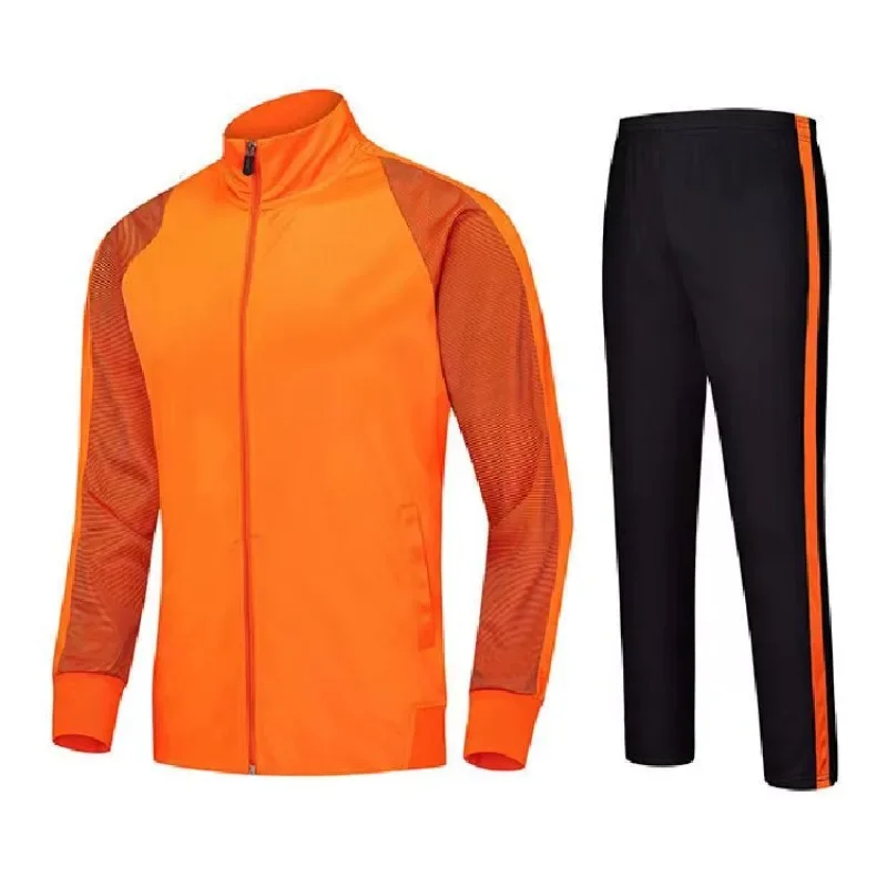 

Solid Color Patchwork Sports Men's Sets Long Sleeve Zipper Jacket Elastic Waist Casual Pants Two Piece Set Women's