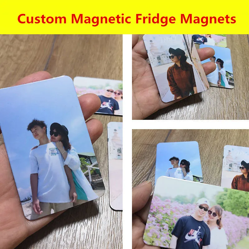 Magnetic Sticker Magnetic Fridge Stickers Refrigerator Decor Customized personalized refrigerator stickers Send pictures to customize magnetic stickers couple photos baby photos stars