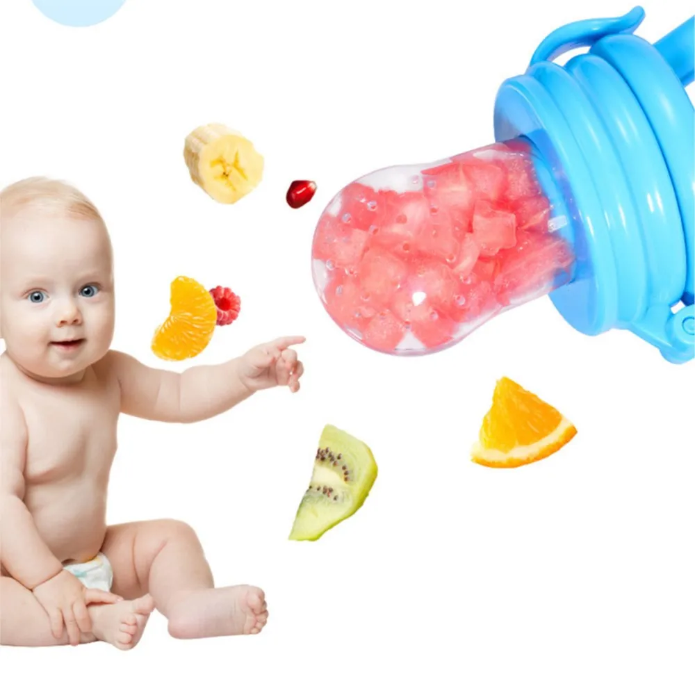 Baby Bite bag silicone pacifier silicone feeding spoon silicone fruit feeder silicone baby feeding bottle