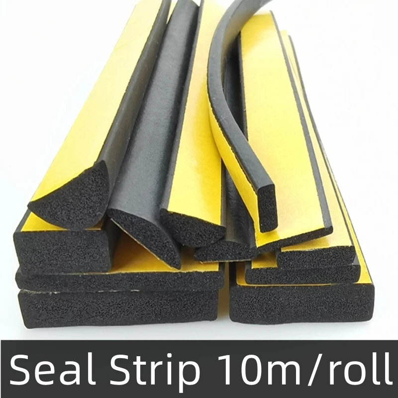 2m10mRubberSelfAdhesiveSpongeSealStripEVABlackFoamStrong