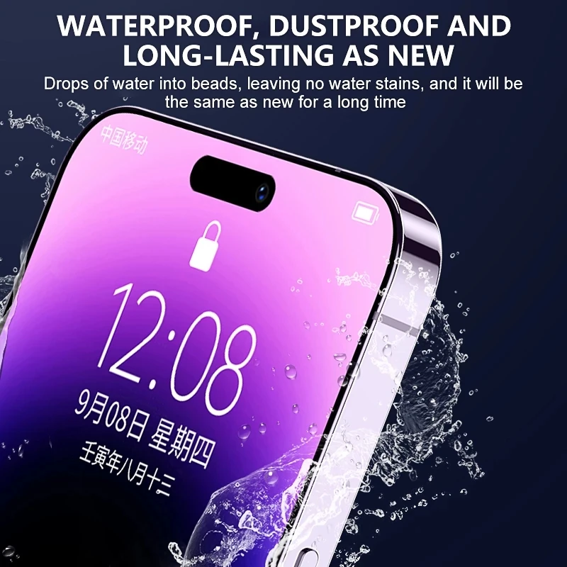Side Film Protector Hydrogel Rim Film for iPhone 12 Ultra-Thin HD  Transparent Anti Scratch, Bubble Free, Case Friendly 2 Packs, Edge Film for  iPhone