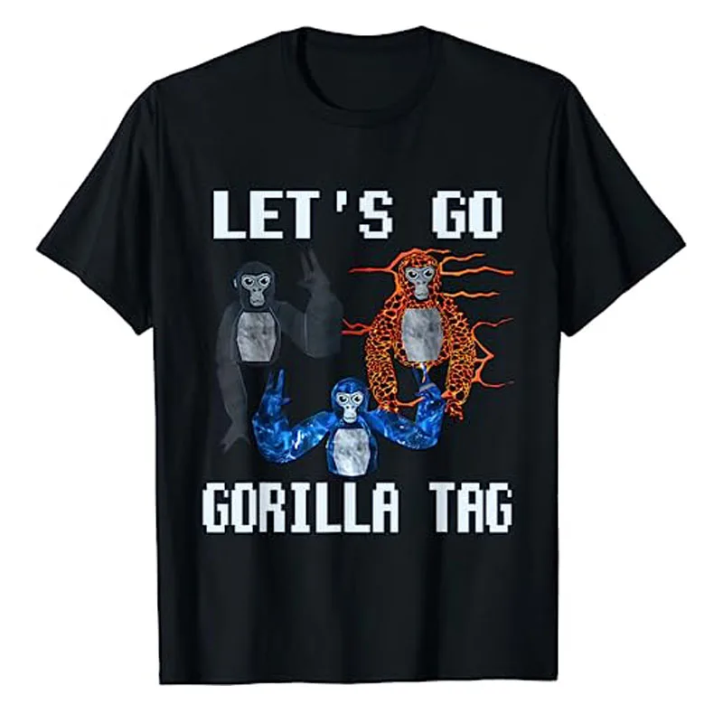 Playful Gorilla Tag VR Gamer T-Shirt - Fun Animal Print Graphic Tee for Teens and Adults
