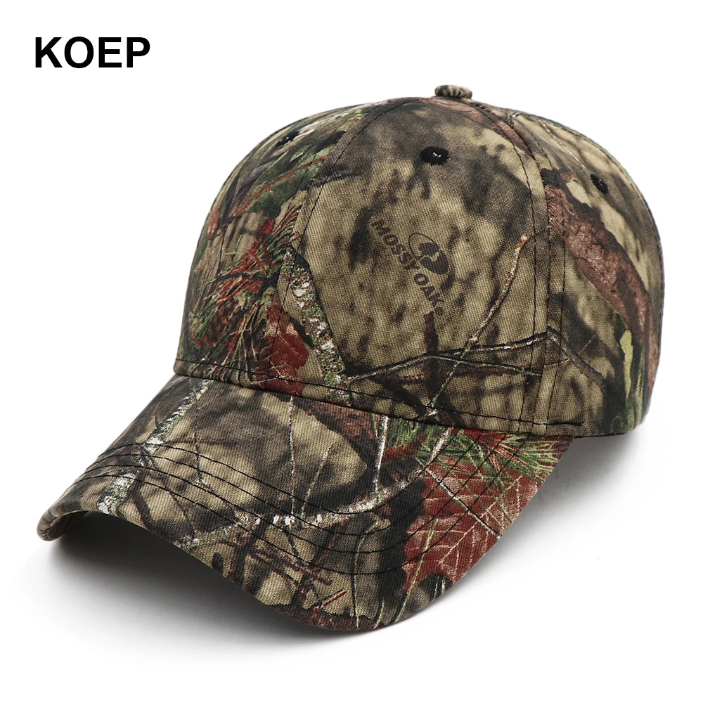 KOEP New Outdoor Fishing Caps Jungle Tree Camouflage Baseball Cap Hunting Hat Cotton Dad Snapback Biomimetic Camo Hats KBMO5 3