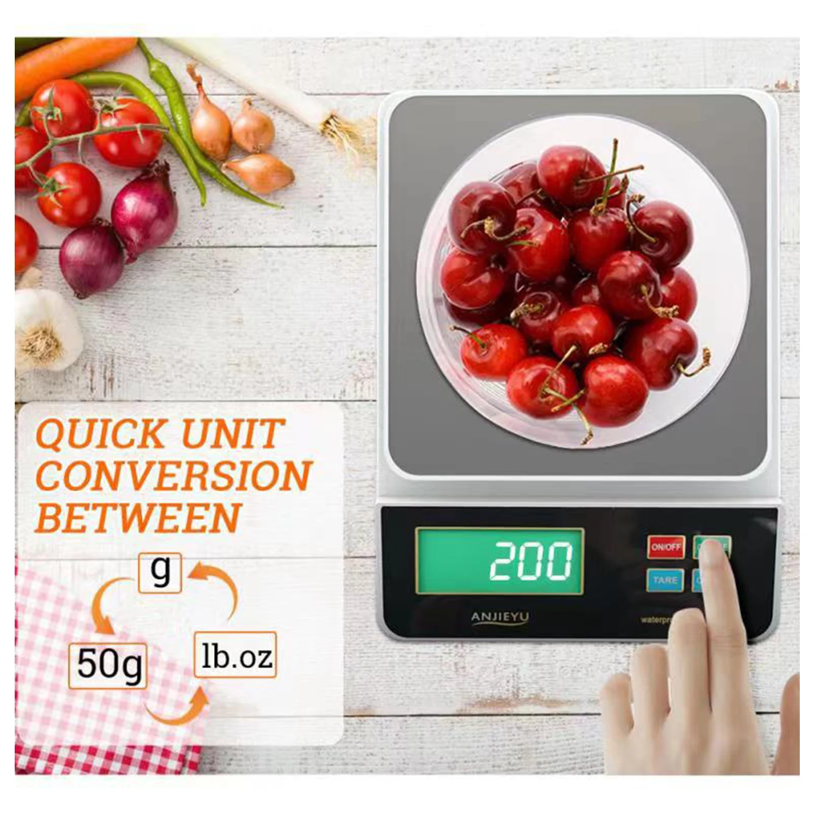 USB Rechargeable Coffee Bean Scale Food Scale for Jewelry Ingredients Coffee