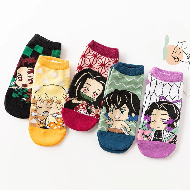 Anime Socks anime socks Demon Slayer Cosplay Costume Sock Men Women Props Accessories