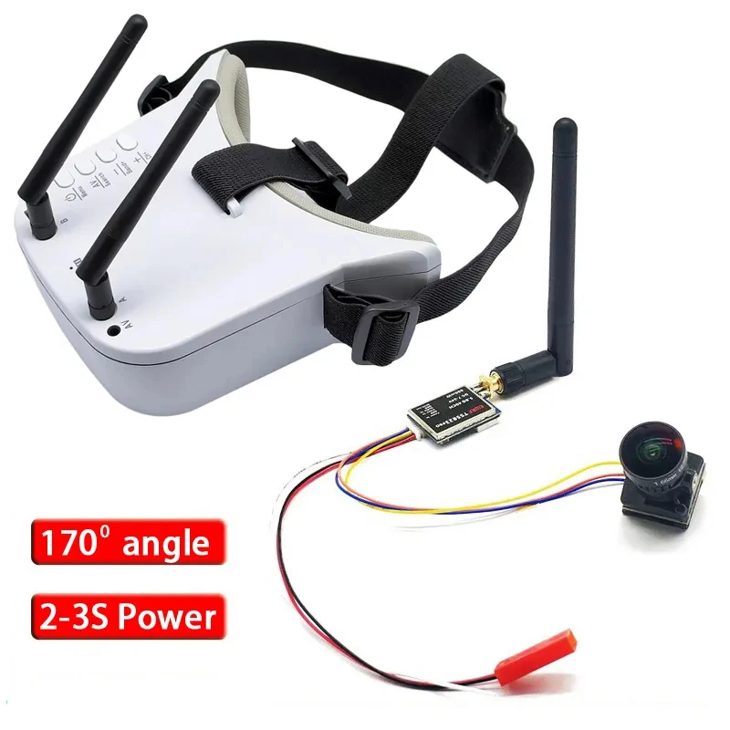 

5.8G 48CH FPV Goggles 480*272 LCD Video Headset with 5.8G 40CH 600mW VTX Transmitter Starlight HDR OSD 1200TVL fpv camera for RC