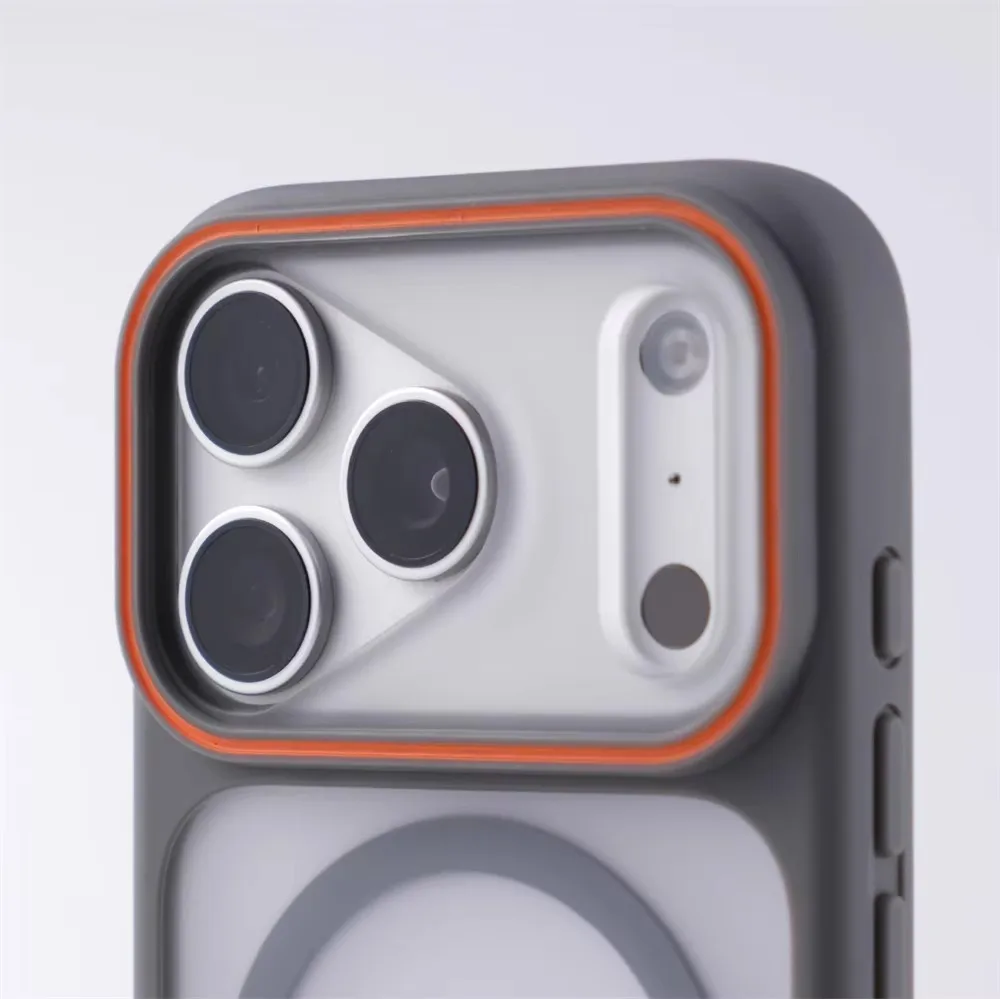 Luxury Matte Translucent Magnetic Shockproof Phone Case with Wireless Charging Capability