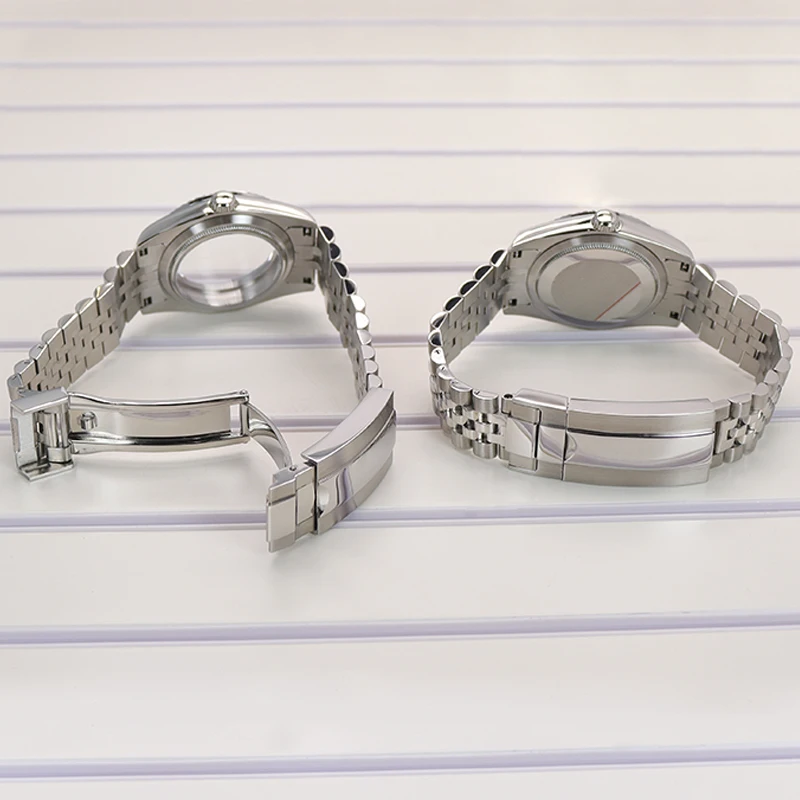Premium Sapphire Crystal Watch Case with 5-Link Strap